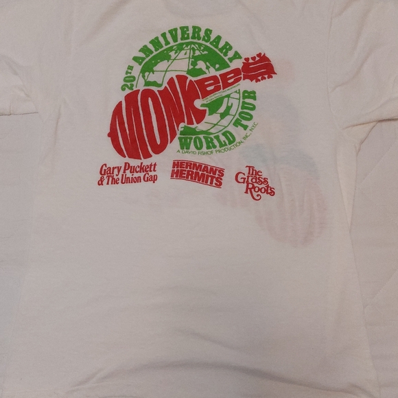 Original 1986 Monkees 20th Anniversary Tour T-shirt Lg - Picture 3 of 6